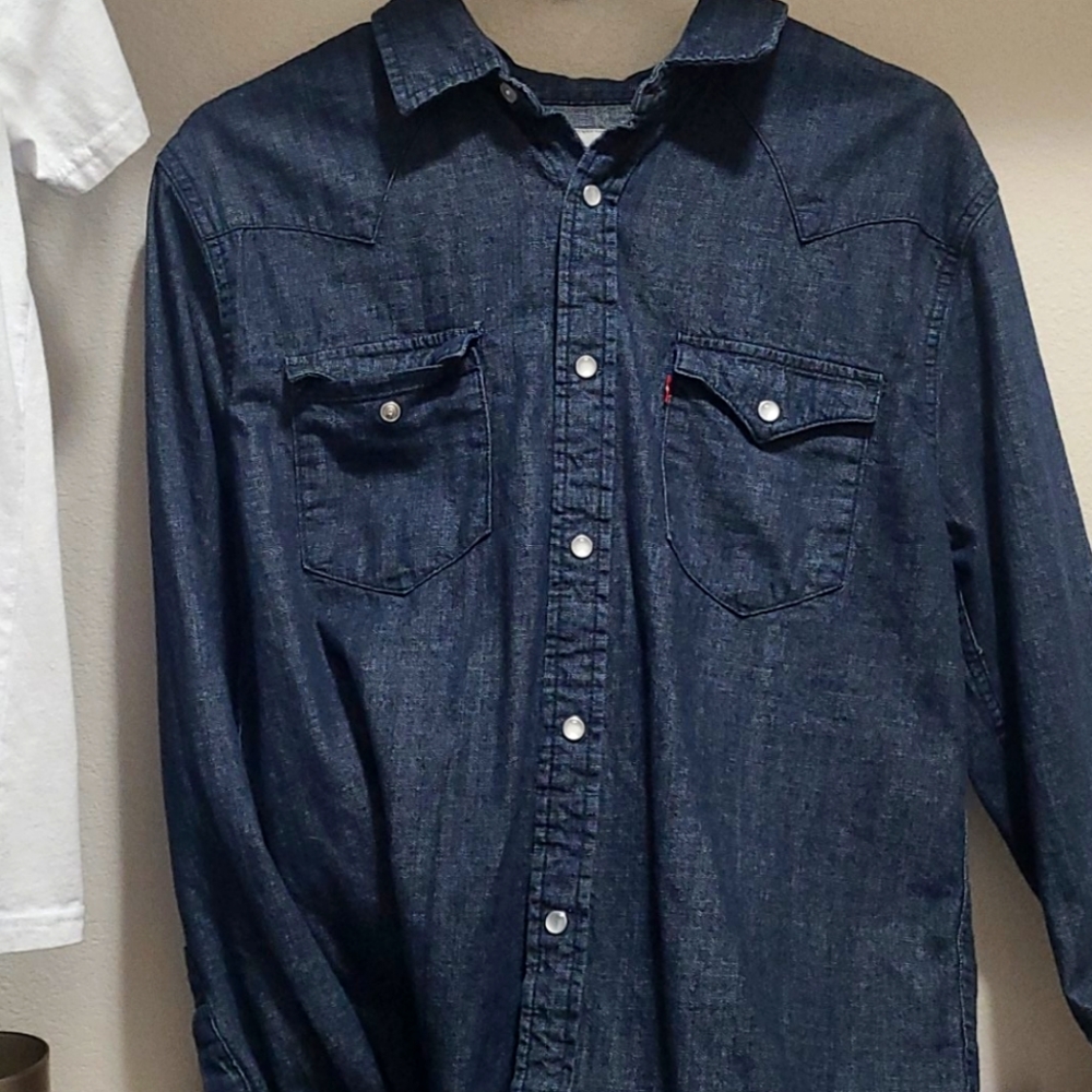 Levi denim button up
